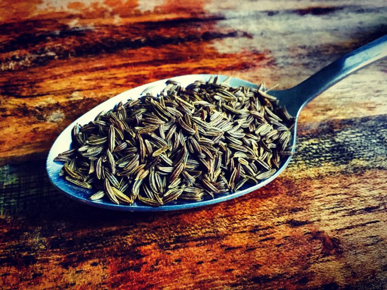 A spoonful of caraway seeds